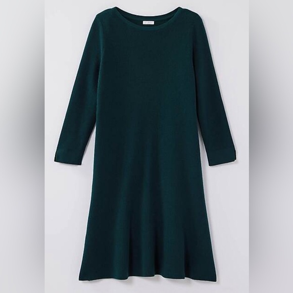 J.Jill Knit Fit & Flare Sweater Dress | XL | Evergreen - Picture 1 of 3